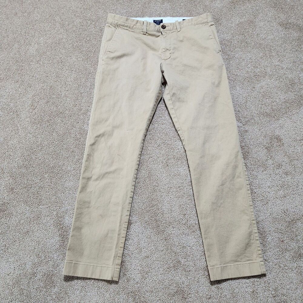 J. Crew Chino Pants Men 31x30 (32X28) Tan Flex Slim